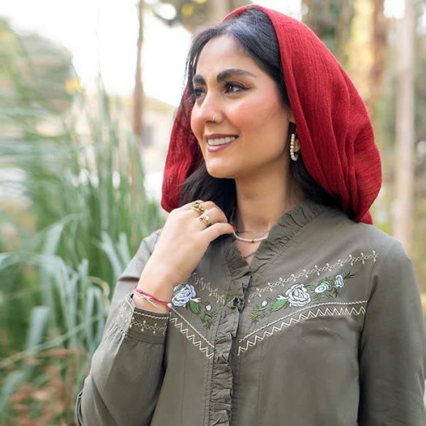 مانتو الیاف طبیعی گلدخت تنپوش الیاف طبیعی