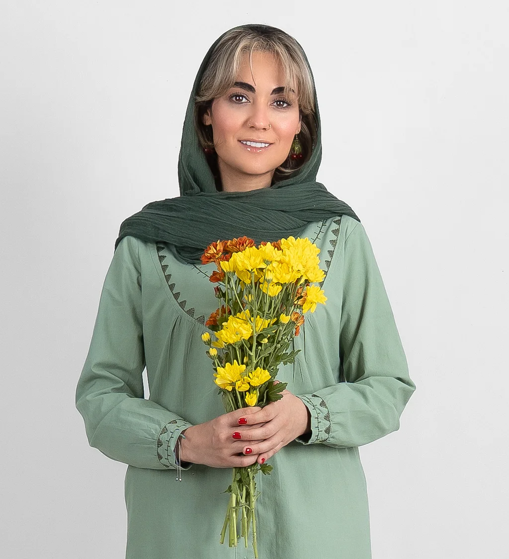 مانتو الیاف طبیعی سلین- تصویر 4